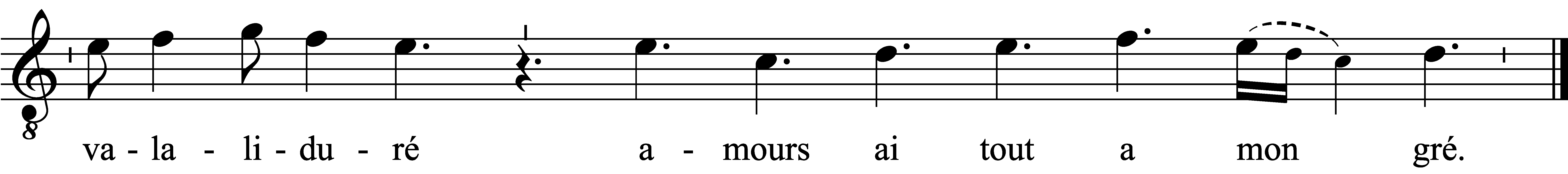 Refrain musical notation